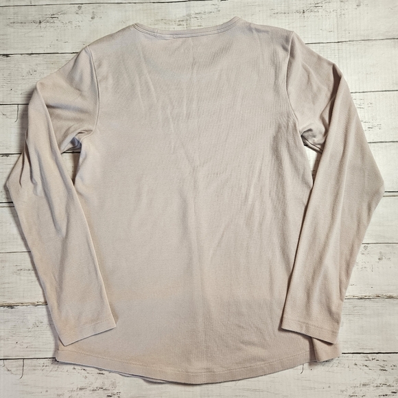 Orvis Perfect Tee Relaxed Fit Long Sleeve Cream Womens Small - Picture 5 of 5